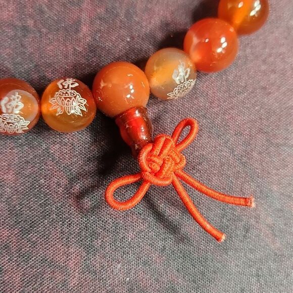 💜Red Aventurine Mala 21 Bead Meditation Bracelet - Picture 2 of 4